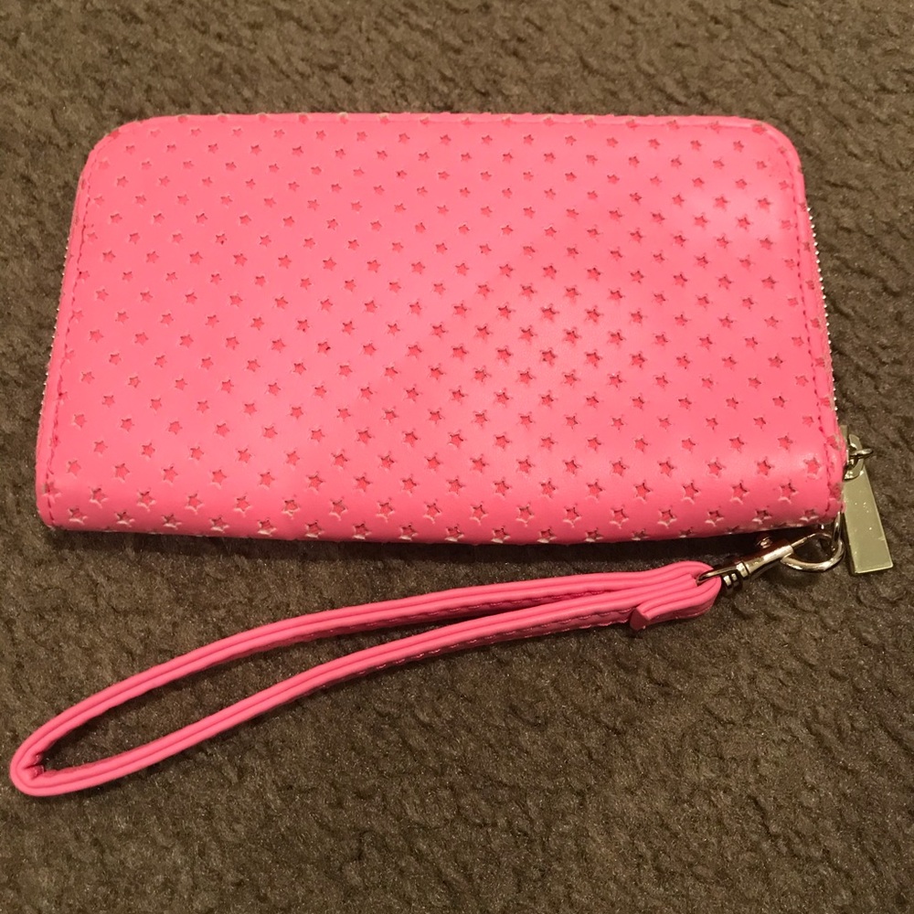 Pink Wristlet Zip Wallet